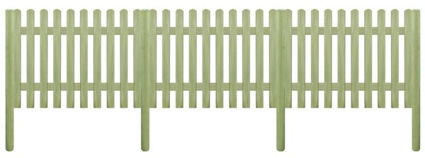 Gard din scânduri 5,1 m 170 cm 6/9 cm lemn de pin tratat