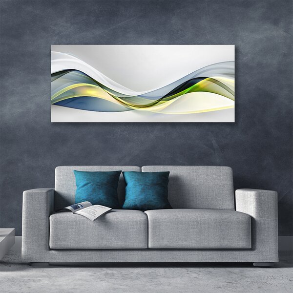 Tablou pe panza canvas Abstract Art Albastru Gri Verde Alb