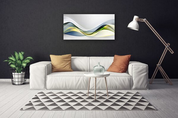 Tablou pe panza canvas Abstract Art Albastru Gri Verde Alb
