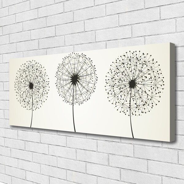 Tablou pe panza canvas Flori Floral Gray