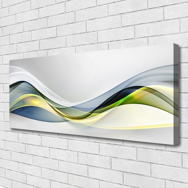 Tablou pe panza canvas Abstract Art Albastru Gri Verde Alb