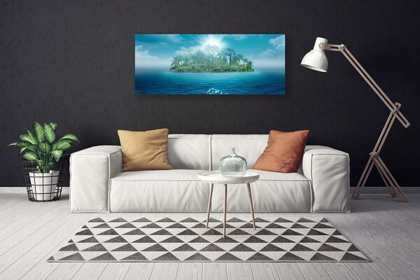 Tablou pe panza canvas Insula Mare Peisaj albastru