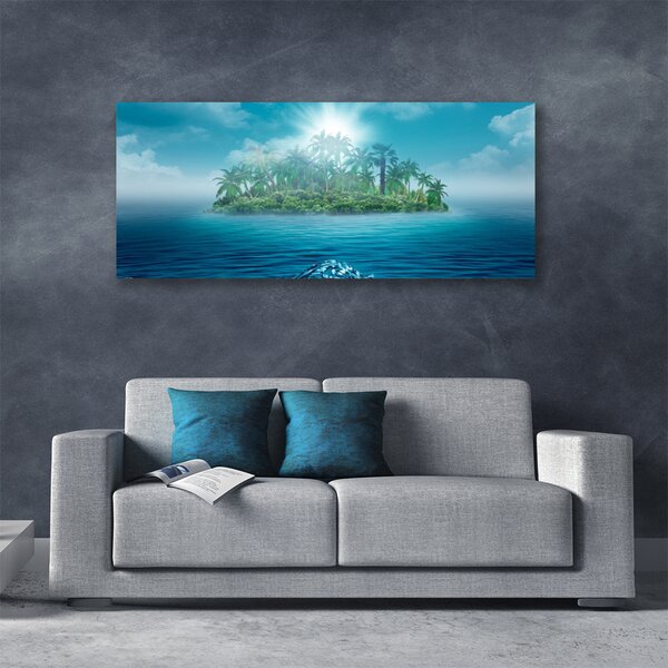 Tablou pe panza canvas Insula Mare Peisaj albastru