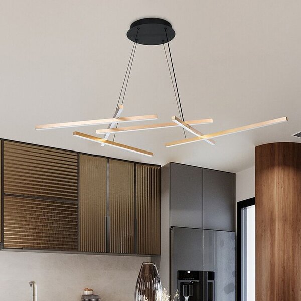 Rabalux Severine lampă suspendată inteligentă 5x40 W alb-negru-auriu 72369
