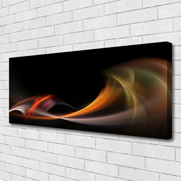 Tablou pe panza canvas Abstract Art Portocaliu Galben Negru