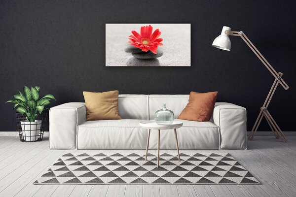 Tablou pe panza canvas Pietrele de flori Arta Orange Gray