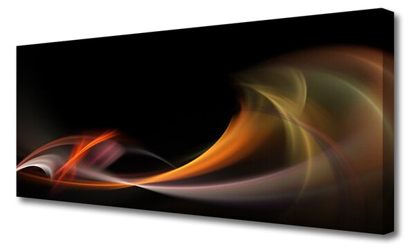 Tablou pe panza canvas Abstract Art Portocaliu Galben Negru