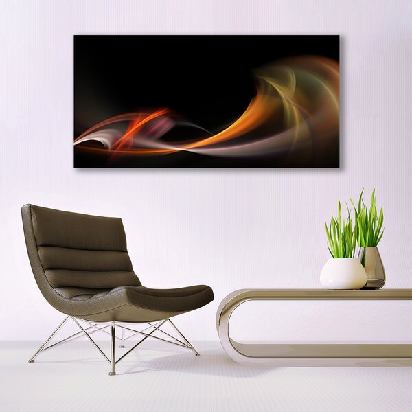 Tablouri acrilice Abstract Art Portocaliu Galben Negru