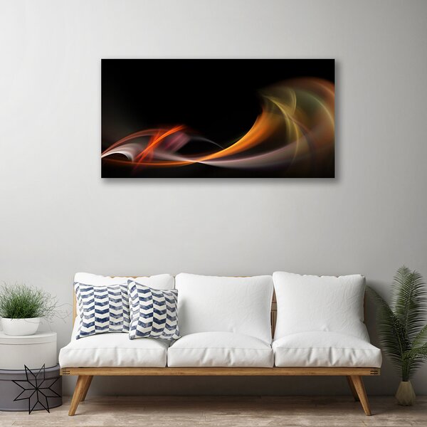 Tablou pe panza canvas Abstract Art Portocaliu Galben Negru