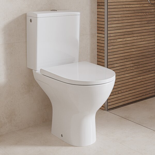 Cersanit Colour wc compact cu capac soft-close cu spălare turbionară alb K103-051