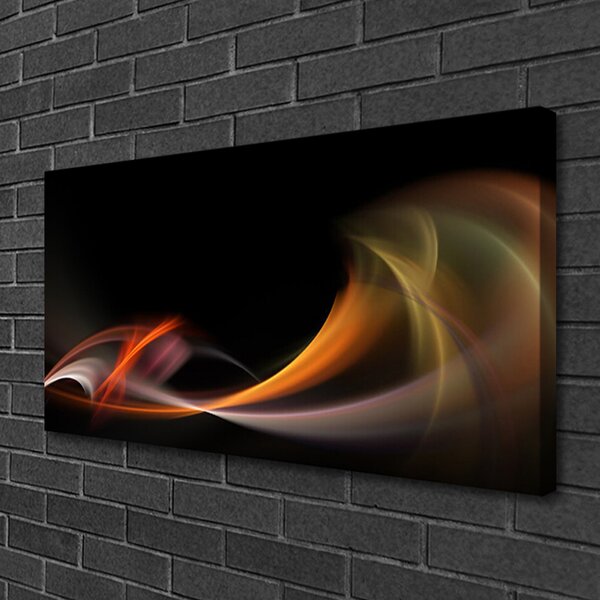 Tablou pe panza canvas Abstract Art Portocaliu Galben Negru