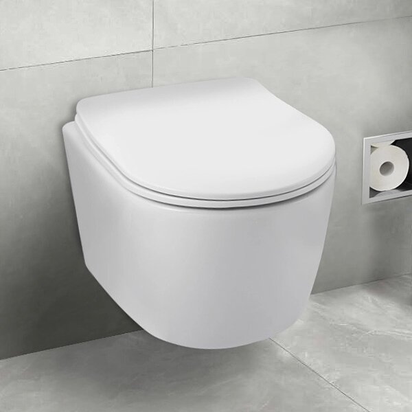 Balneo Luxa vas wc cu capac soft-close agăţat fără margine alb G0101010101-1