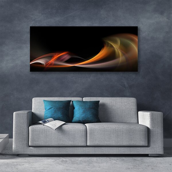 Tablou pe panza canvas Abstract Art Portocaliu Galben Negru