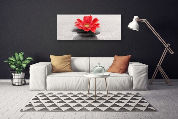 Tablou pe panza canvas Pietrele de flori Arta Orange Gray