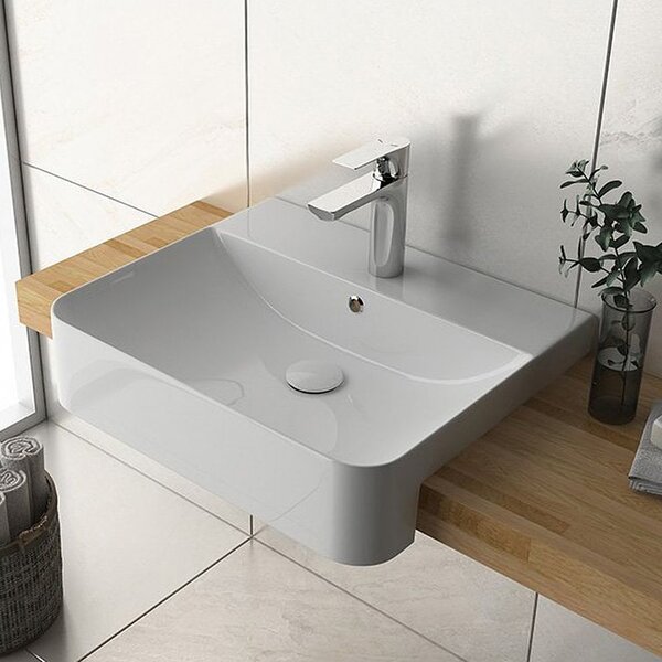 Isvea Sott Aqua lavoar 59x49 cm dreptunghiular clasică-încastrat alb luciu 10SQ51058