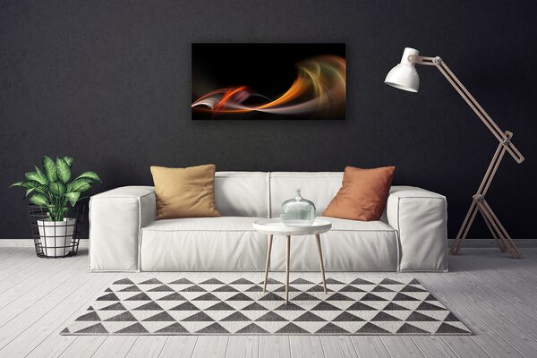 Tablou pe panza canvas Abstract Art Portocaliu Galben Negru