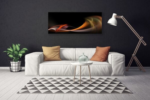Tablou pe panza canvas Abstract Art Portocaliu Galben Negru