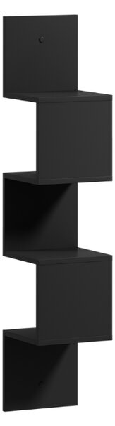 Polita de perete SUNEDO 25x125 cm, neagra