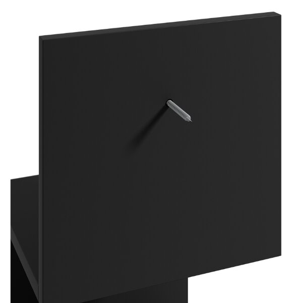 Polita de perete SUNEDO 25x125 cm, neagra