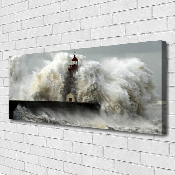 Tablou pe panza canvas Farul Peisaj Gray