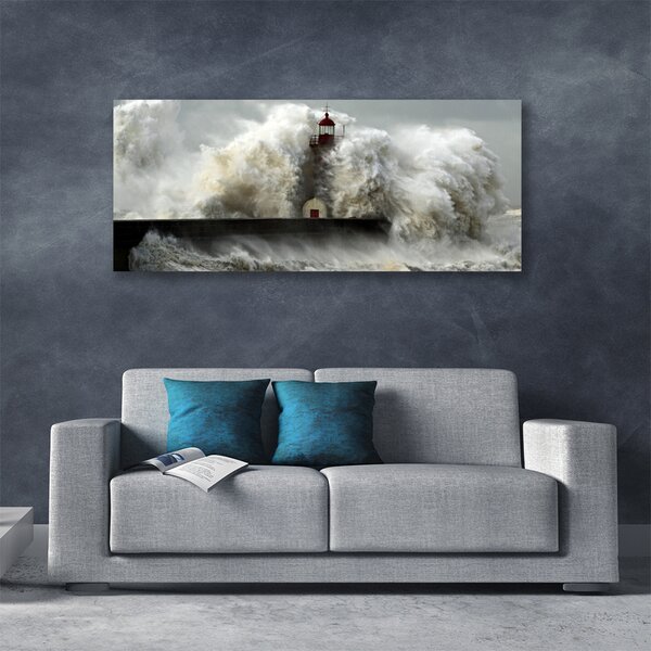 Tablou pe panza canvas Farul Peisaj Gray