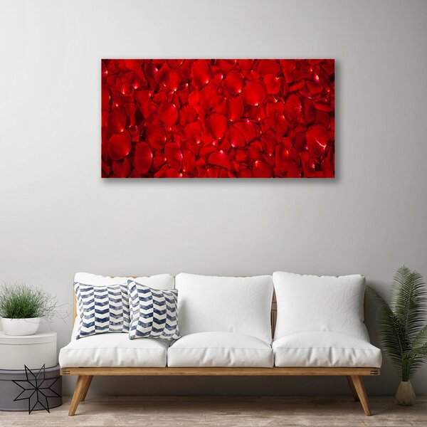 Tablou pe panza canvas Petale Floral Red