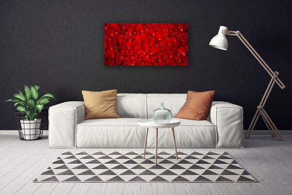 Tablou pe panza canvas Petale Floral Red
