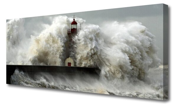 Tablou pe panza canvas Farul Peisaj Gray