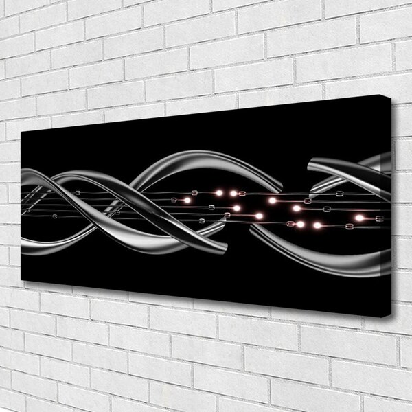 Tablou pe panza canvas Abstract Art Argintiu Negru