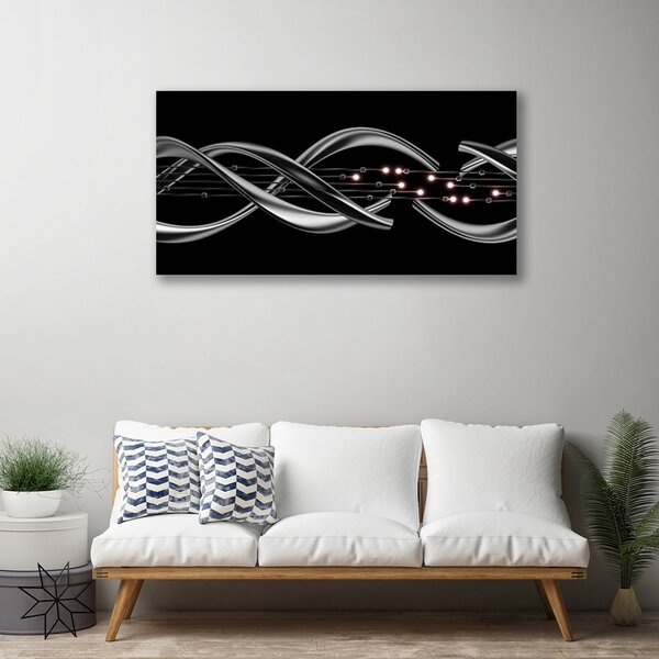 Tablou pe panza canvas Abstract Art Argintiu Negru