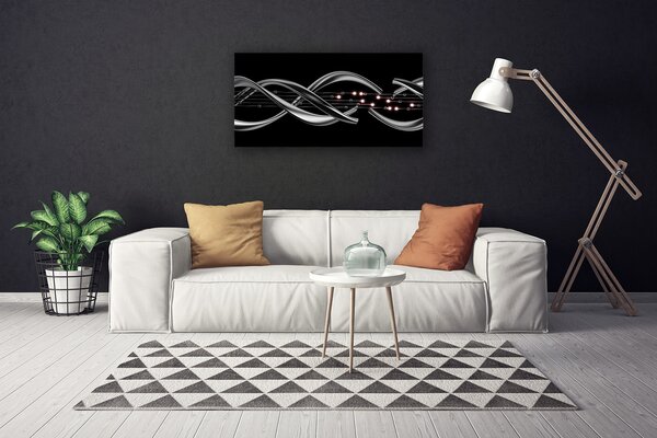 Tablou pe panza canvas Abstract Art Argintiu Negru