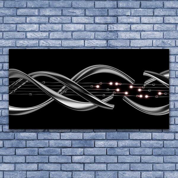 Tablou pe panza canvas Abstract Art Argintiu Negru