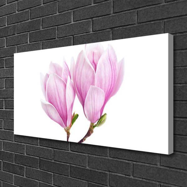Tablou pe panza canvas Florale flori roz
