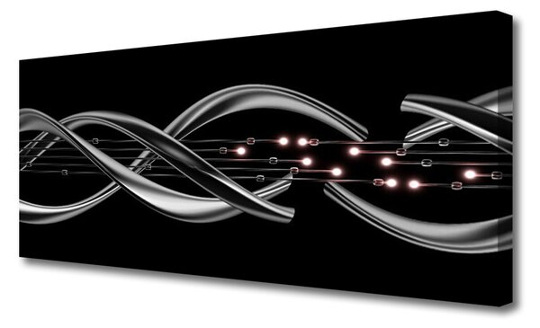 Tablou pe panza canvas Abstract Art Argintiu Negru