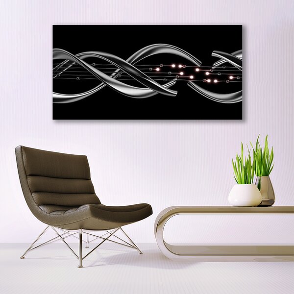 Tablou pe panza canvas Abstract Art Argintiu Negru