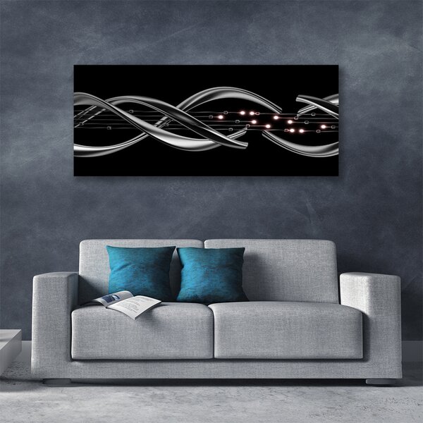 Tablou pe panza canvas Abstract Art Argintiu Negru