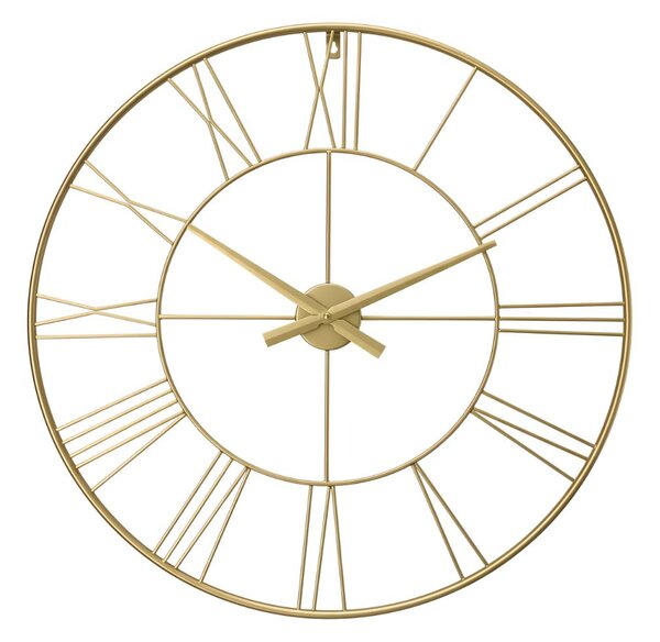Ceas de perete în stil industrial ARATIO, Ø 70 cm, auriu