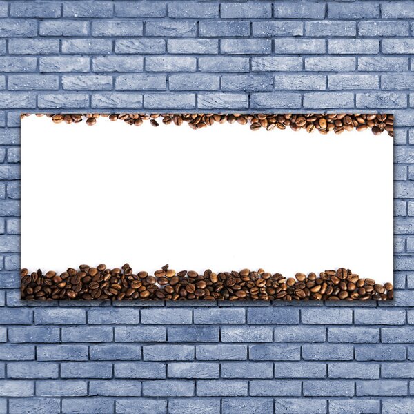 Tablouri acrilice Boabe de cafea Bucatarie Brun Alb