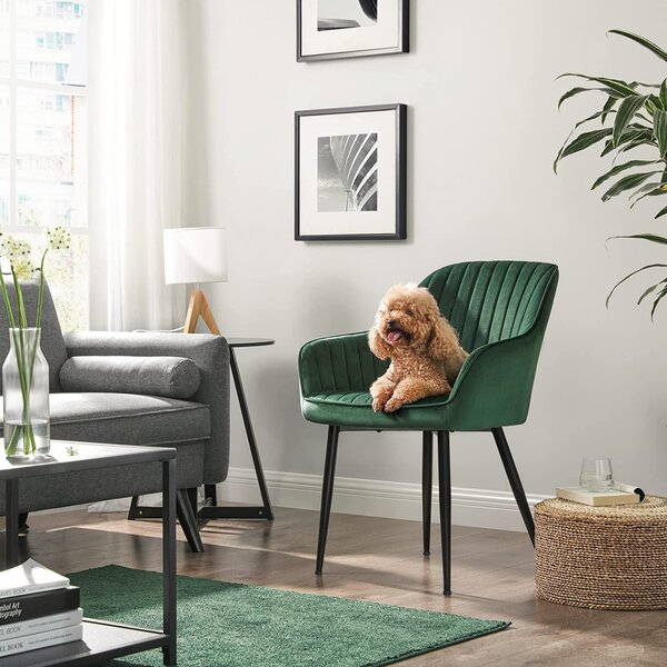 Scaun dining, Songmics, Verde, 62.5x60x85 cm
