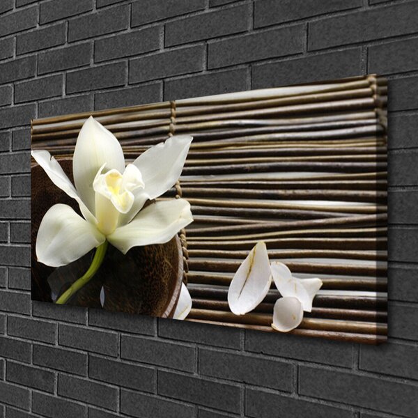 Tablou pe panza canvas Florale flori albe