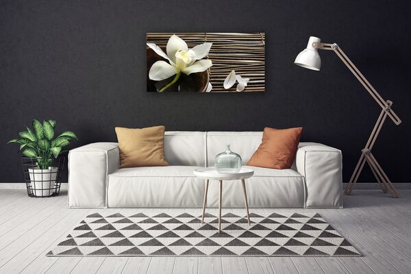 Tablou pe panza canvas Florale flori albe