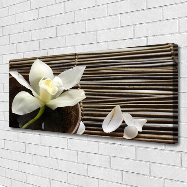 Tablou pe panza canvas Florale flori albe
