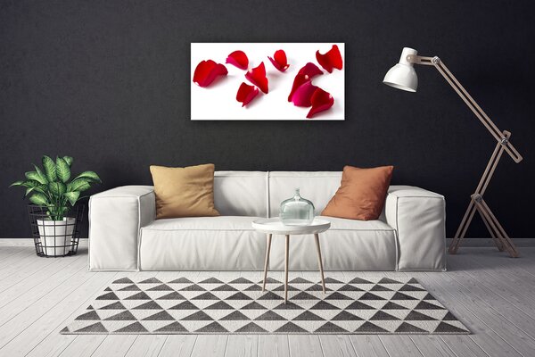 Tablou pe panza canvas Petale Floral Red