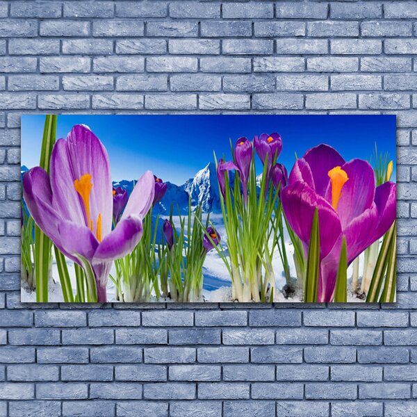 Tablou pe panza canvas Flori Floral Roz Verde