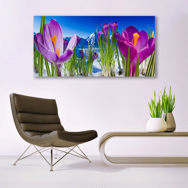 Tablou pe panza canvas Flori Floral Roz Verde