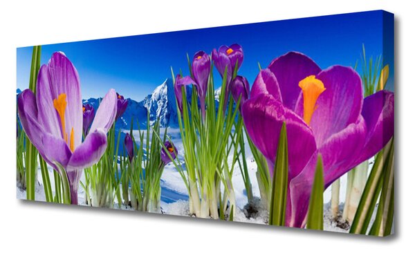 Tablou pe panza canvas Flori Floral Roz Verde
