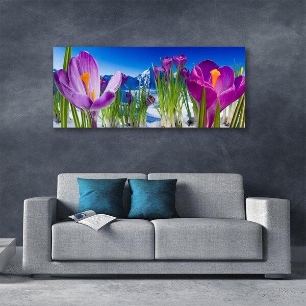 Tablou pe panza canvas Flori Floral Roz Verde