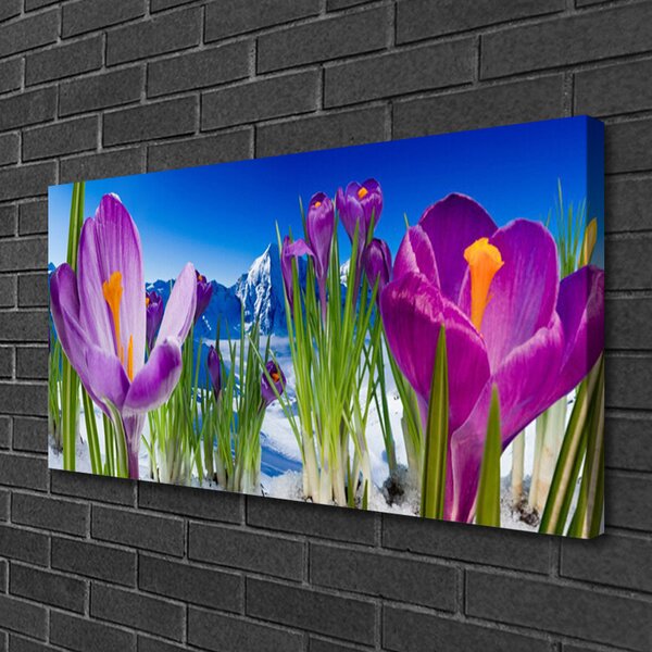 Tablou pe panza canvas Flori Floral Roz Verde