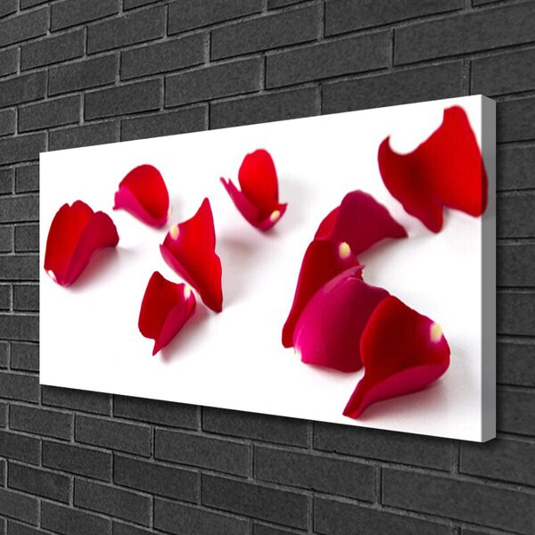 Tablou pe panza canvas Petale Floral Red