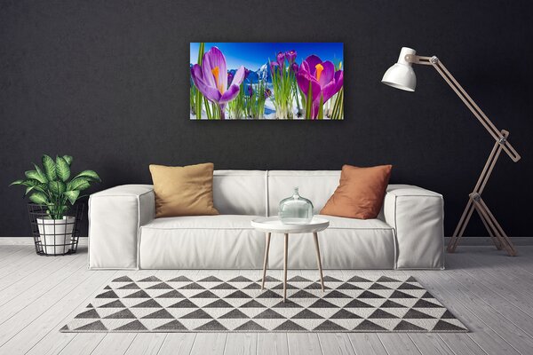Tablou pe panza canvas Flori Floral Roz Verde